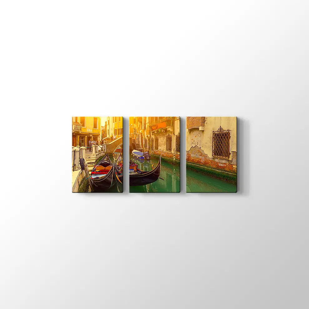 Venedik ve Sandallar Kanvas Tablo