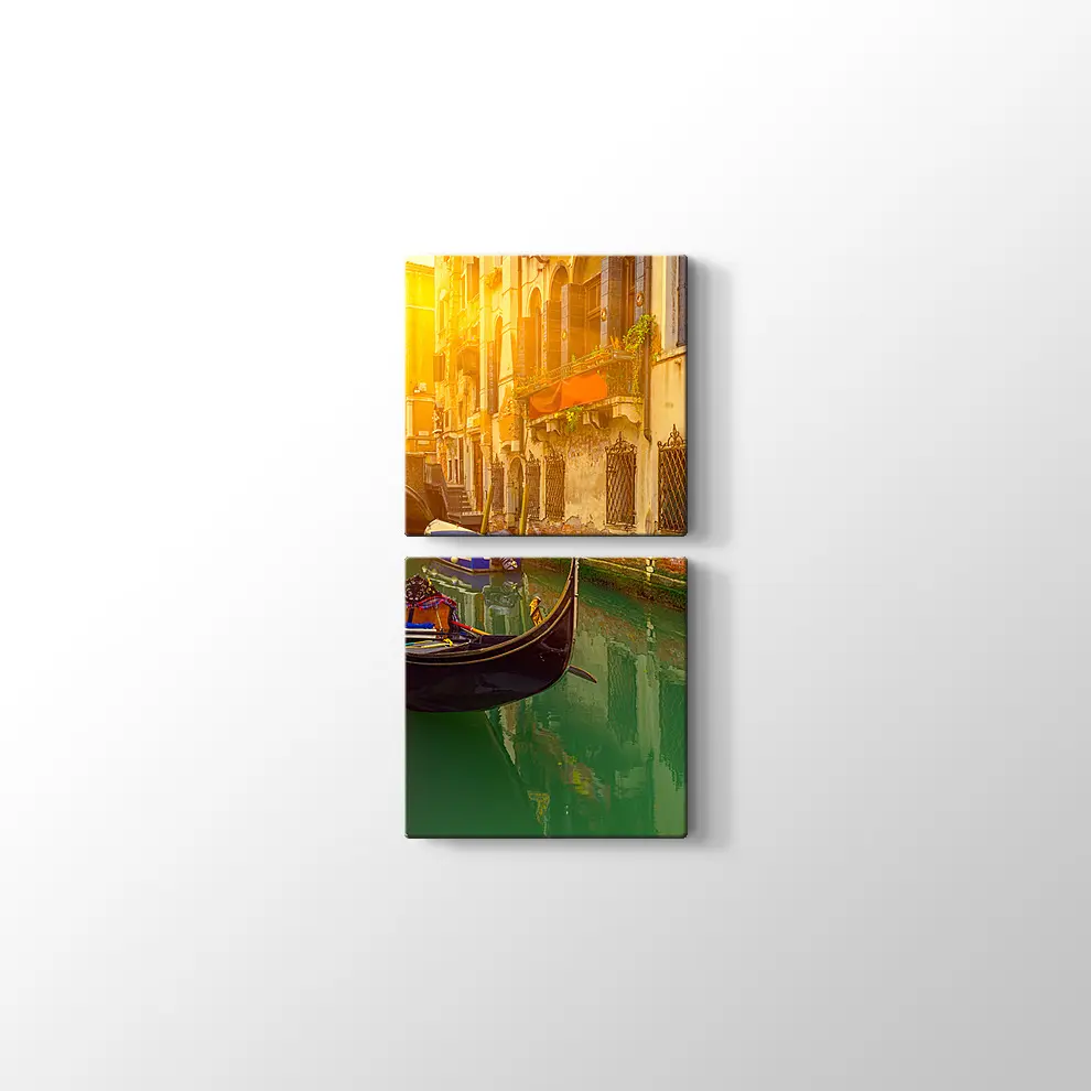 Venedik ve Sandallar Kanvas Tablo