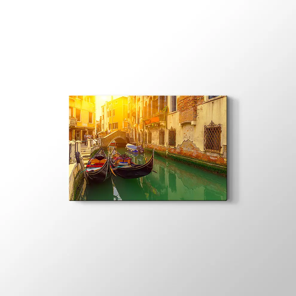 Venedik ve Sandallar Kanvas Tablo