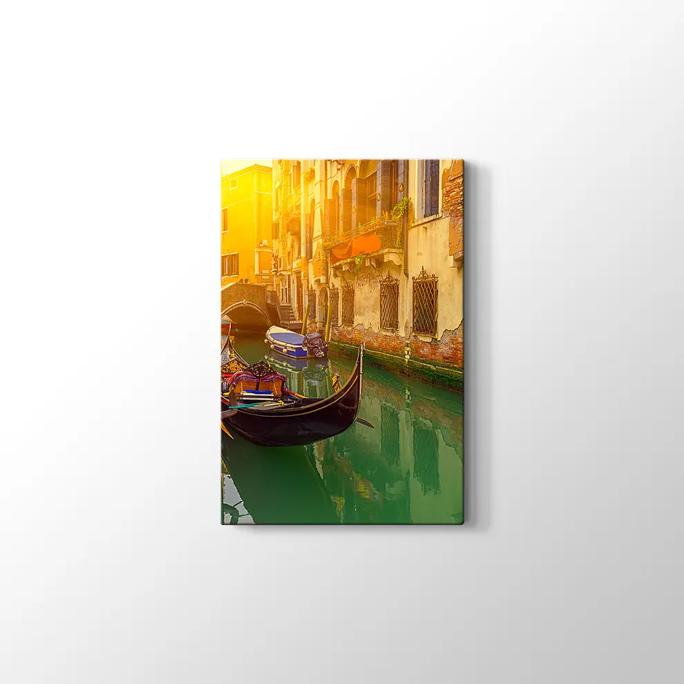 Venedik ve Sandallar Kanvas Tablo