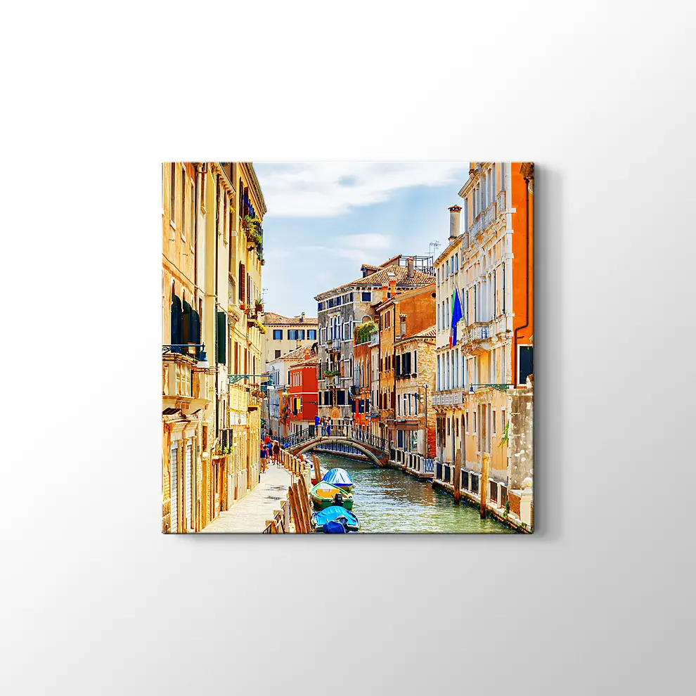 Venedik Rio Marin Kanalı Kanvas Tablo