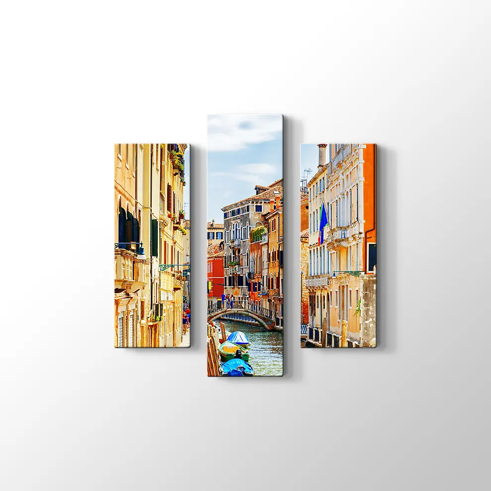 Venedik Rio Marin Kanalı Kanvas Tablo