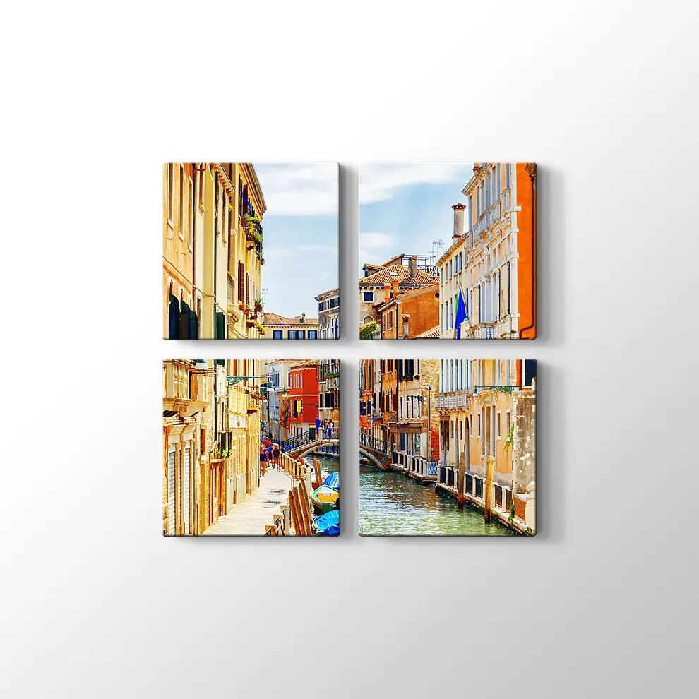 Venedik Rio Marin Kanalı Kanvas Tablo