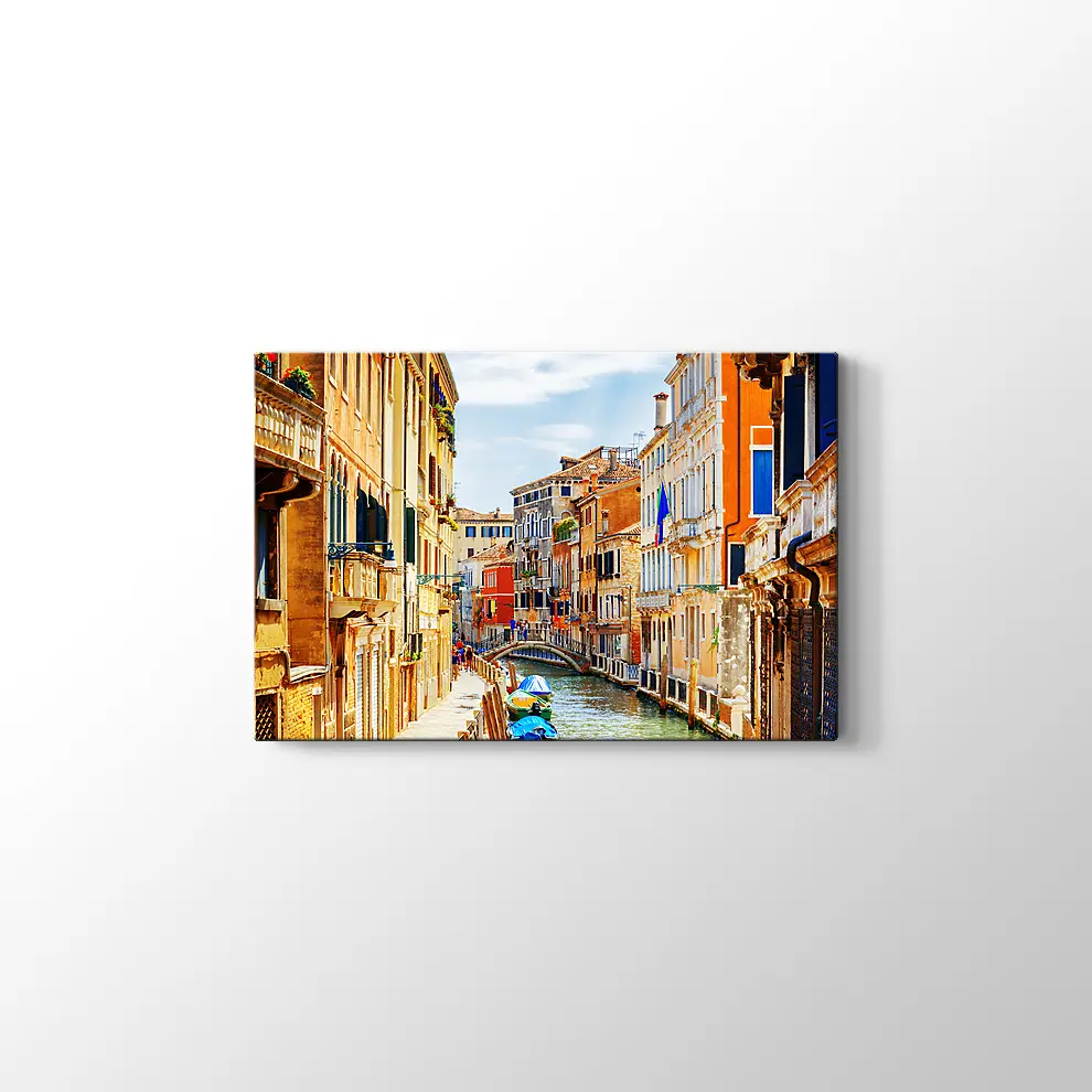 Venedik Rio Marin Kanalı Kanvas Tablo