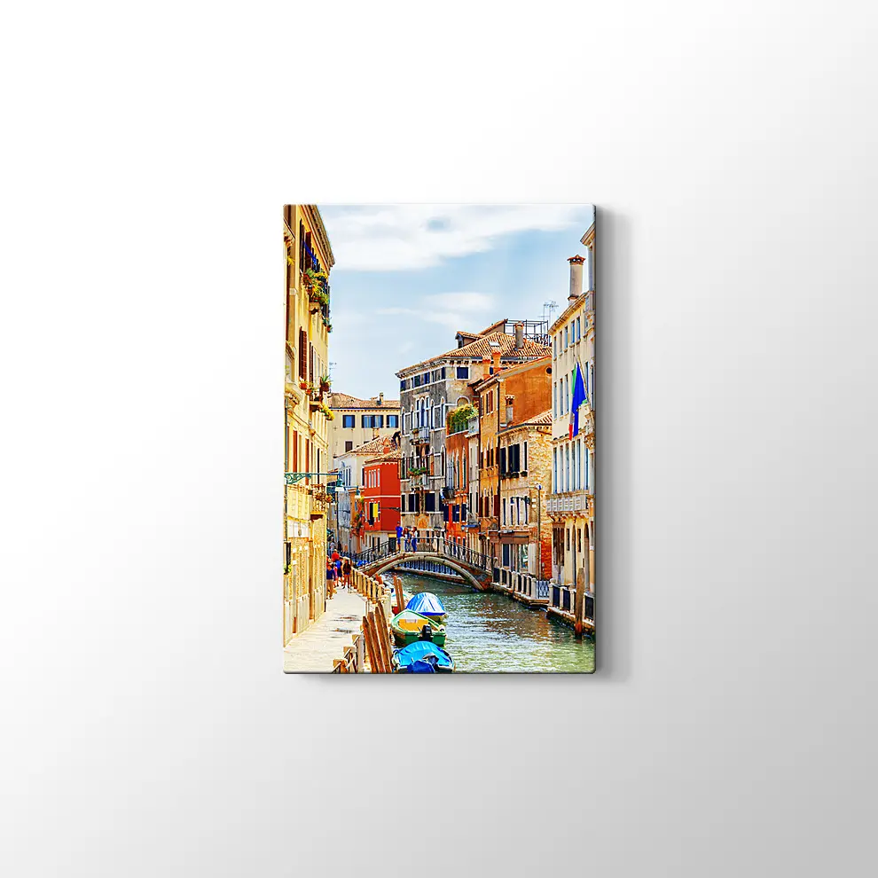 Venedik Rio Marin Kanalı Kanvas Tablo
