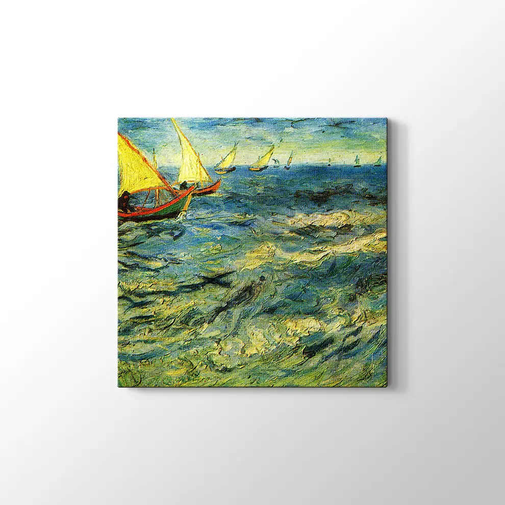 Dalgalar ve Kayıklar Kanvas Tablo