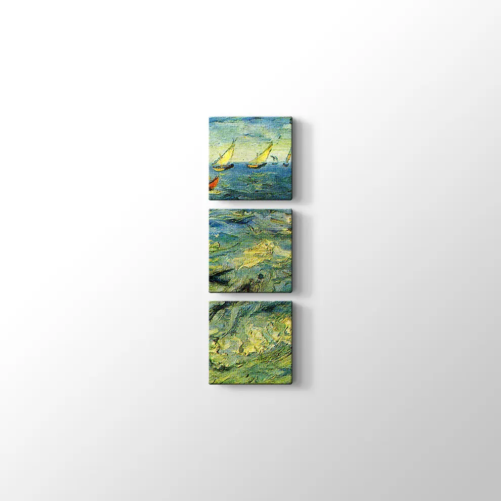 Dalgalar ve Kayıklar Kanvas Tablo