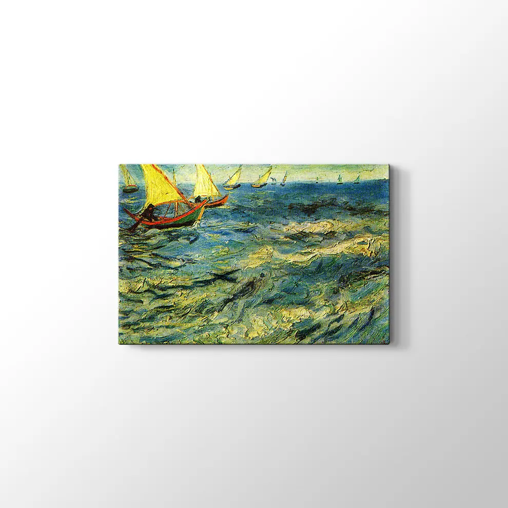 Dalgalar ve Kayıklar Kanvas Tablo