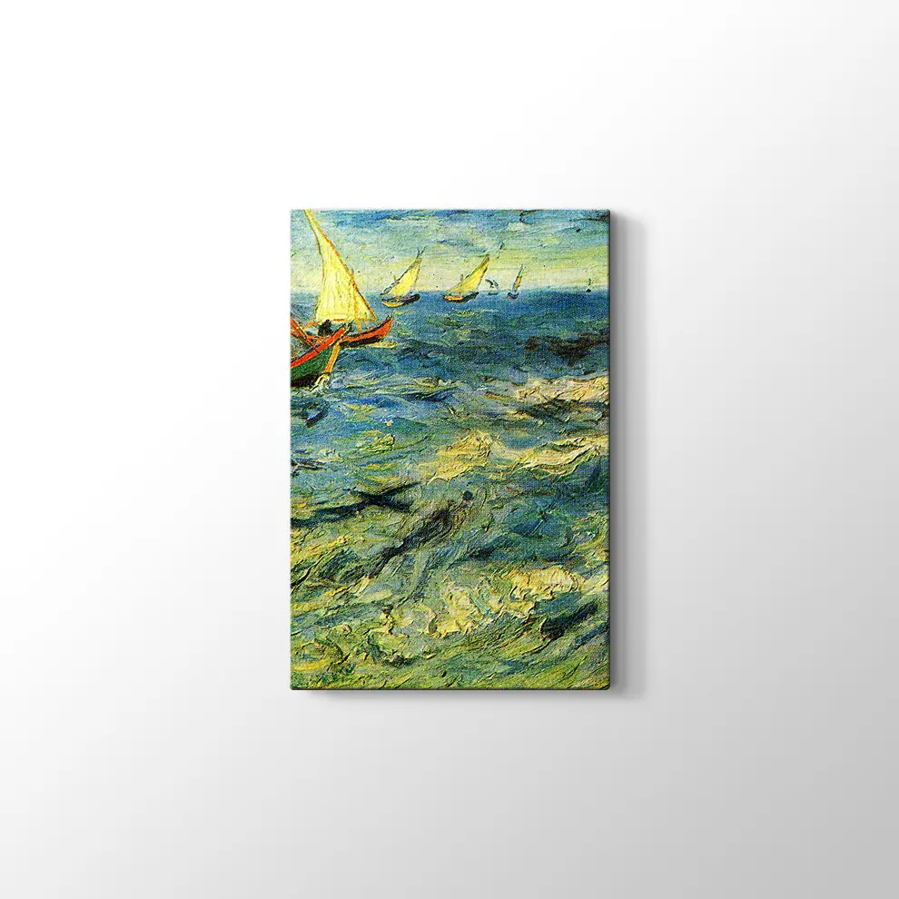 Dalgalar ve Kayıklar Kanvas Tablo