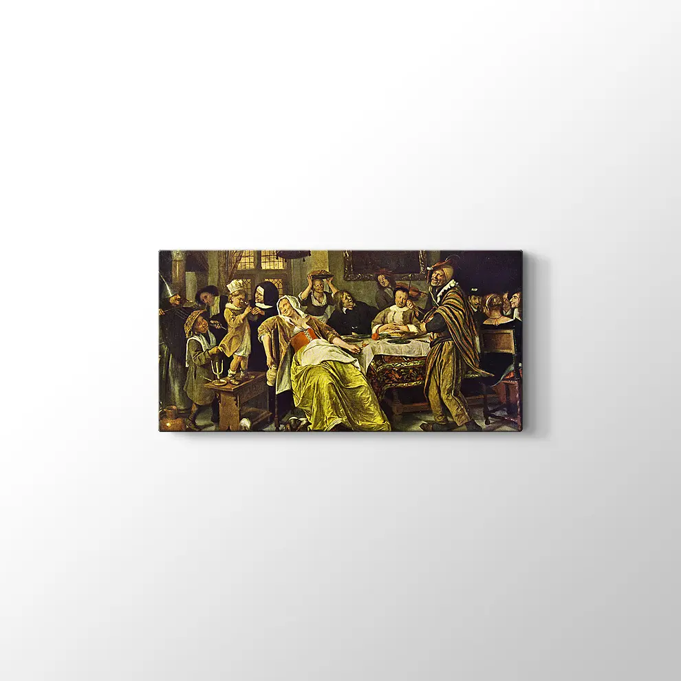 Jan Harickszoon Steen Fasulye Bayramı Kanvas Tablo