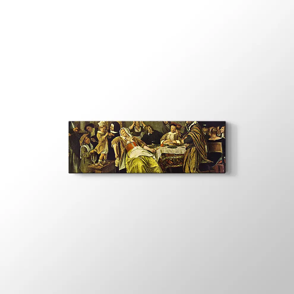 Jan Harickszoon Steen Fasulye Bayramı Kanvas Tablo