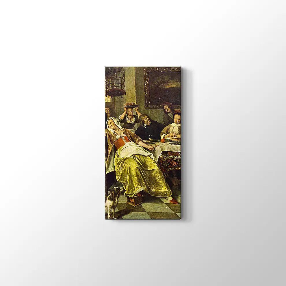 Jan Harickszoon Steen Fasulye Bayramı Kanvas Tablo