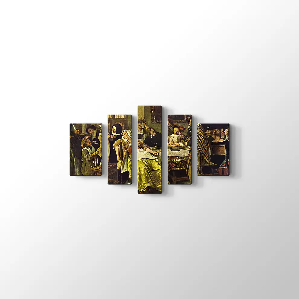 Jan Harickszoon Steen Fasulye Bayramı Kanvas Tablo