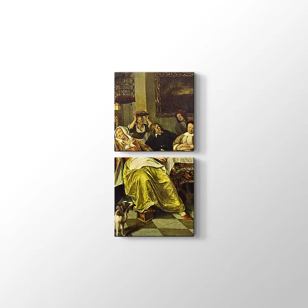 Jan Harickszoon Steen Fasulye Bayramı Kanvas Tablo