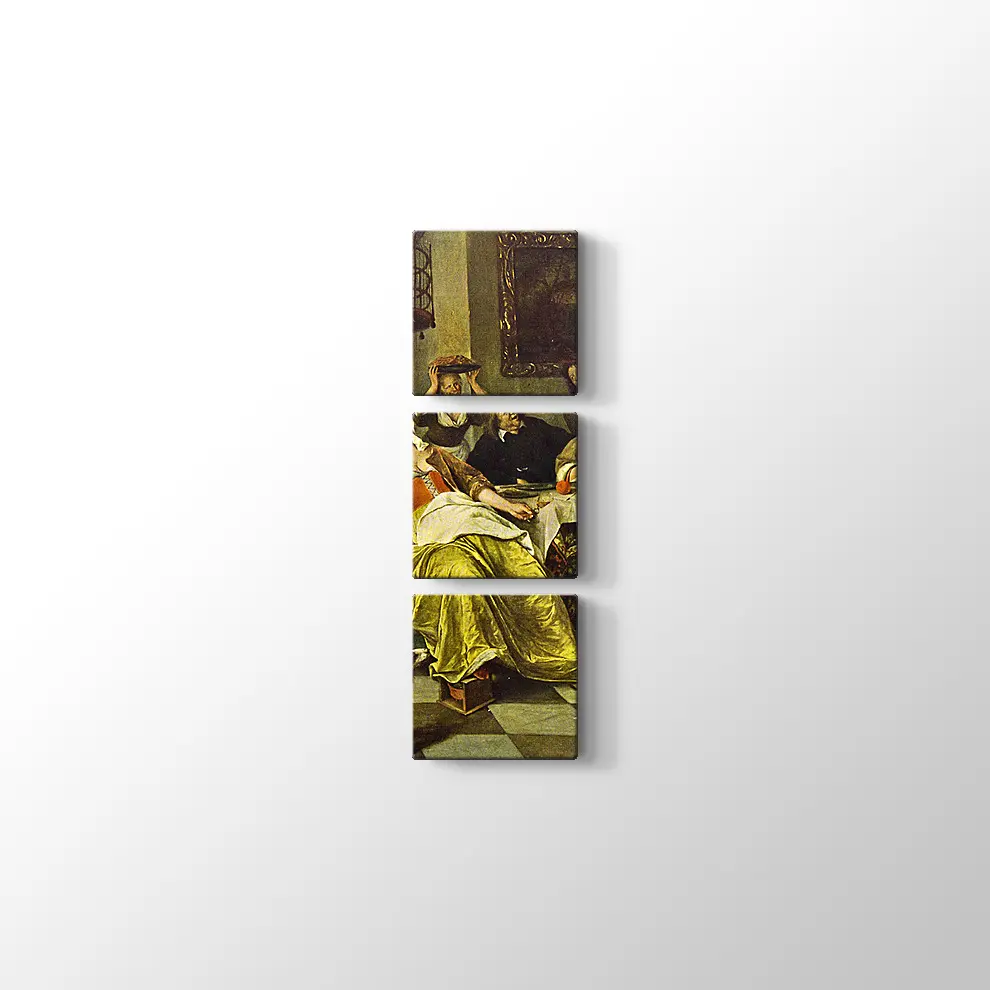 Jan Harickszoon Steen Fasulye Bayramı Kanvas Tablo