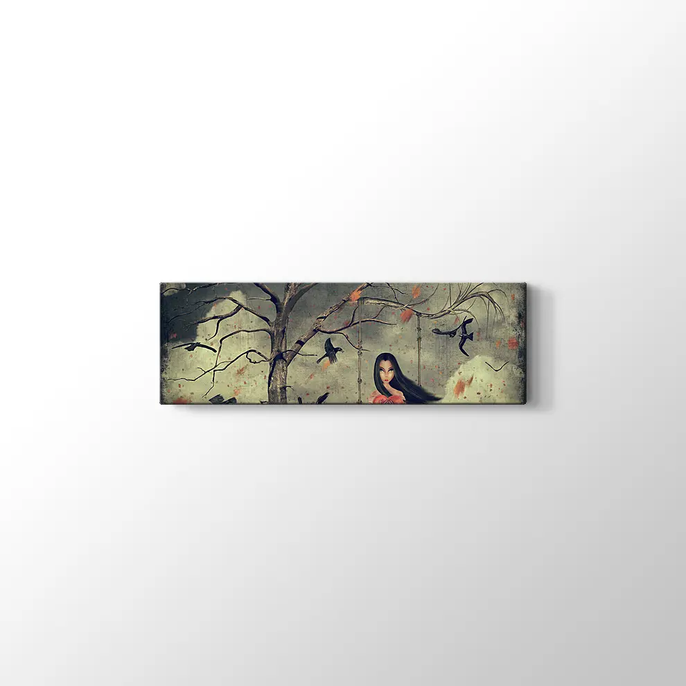 Ormandaki Kız Kanvas Tablo