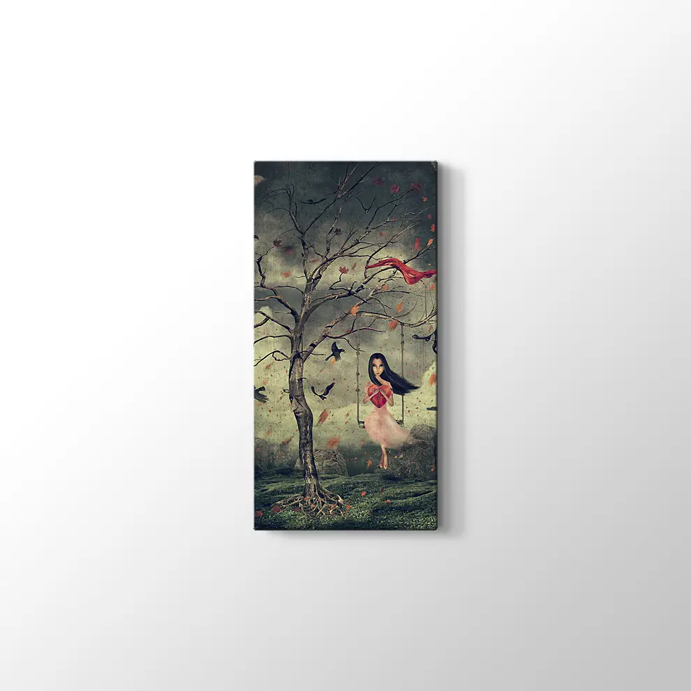 Ormandaki Kız Kanvas Tablo