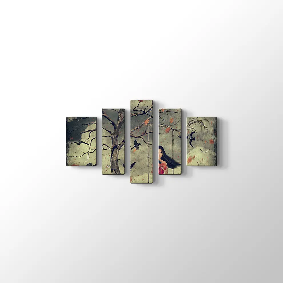 Ormandaki Kız Kanvas Tablo