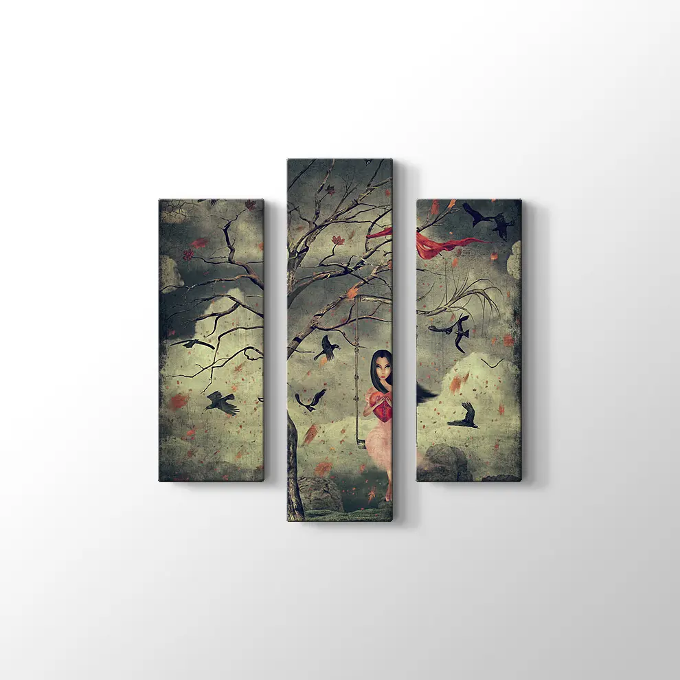 Ormandaki Kız Kanvas Tablo