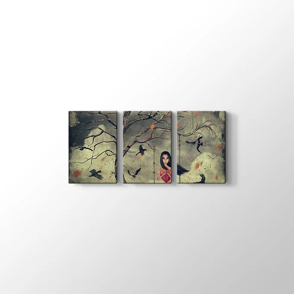 Ormandaki Kız Kanvas Tablo