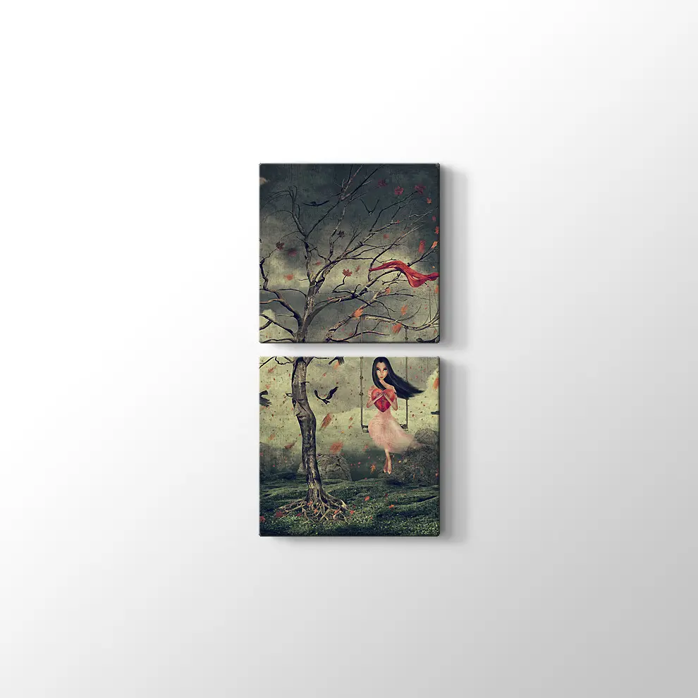 Ormandaki Kız Kanvas Tablo