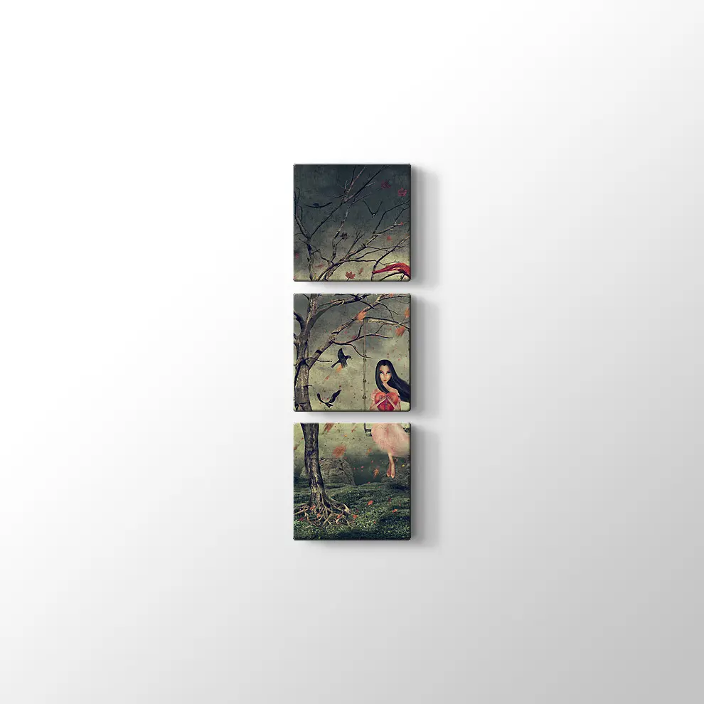 Ormandaki Kız Kanvas Tablo