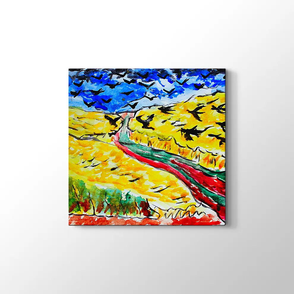 Van Gogh Tarzı Suluboya Tablo