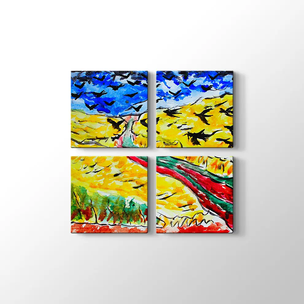 Van Gogh Tarzı Suluboya Tablo