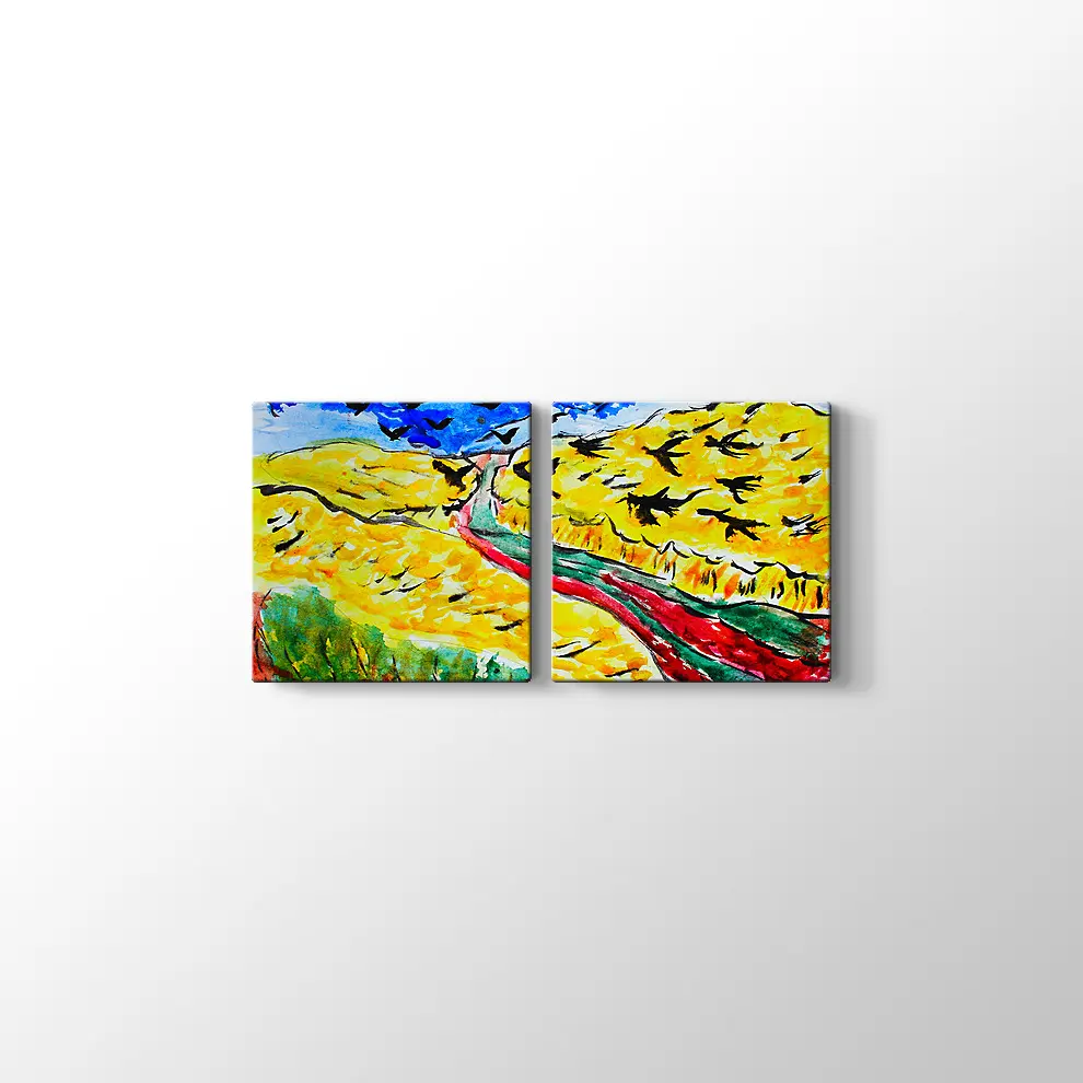 Van Gogh Tarzı Suluboya Tablo