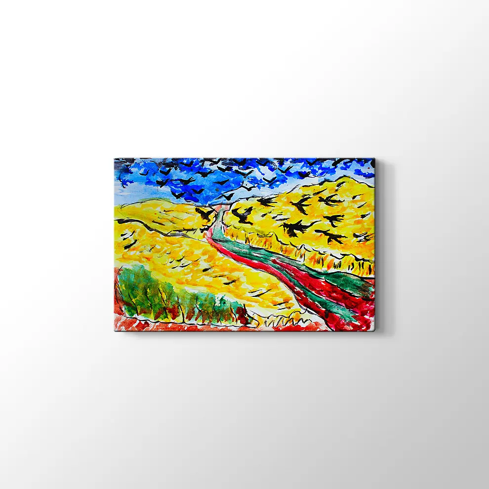 Van Gogh Tarzı Suluboya Tablo