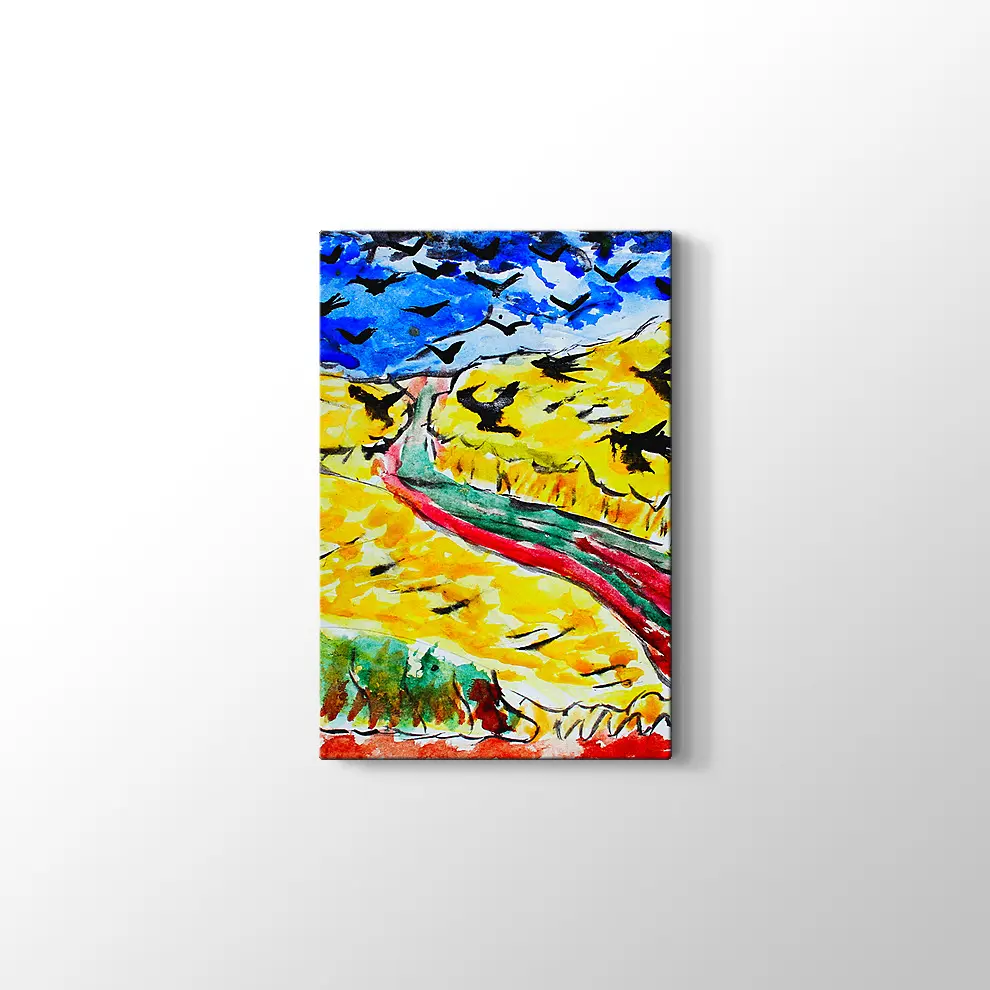 Van Gogh Tarzı Suluboya Tablo