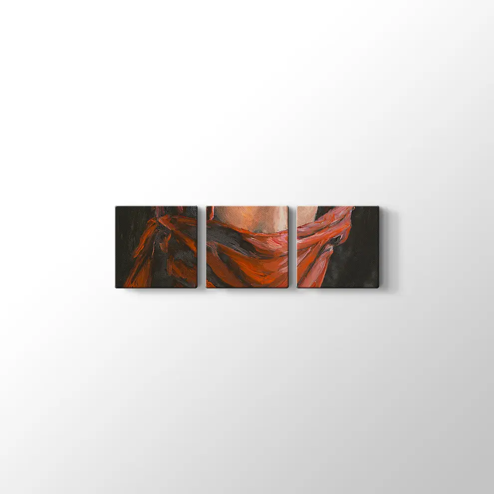 Başörtüsü Takan Arap Kadın Portresi Kanvas Tablo