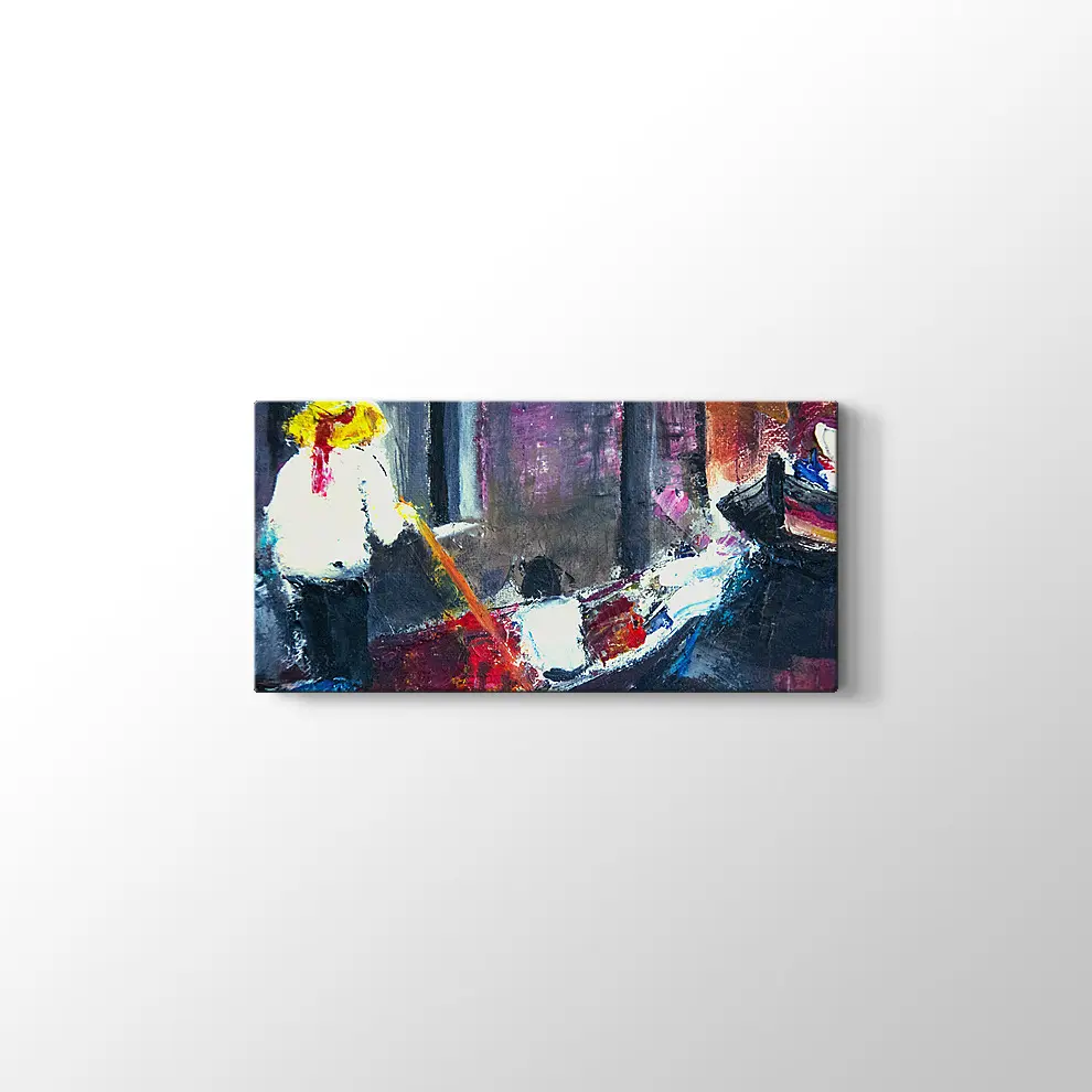 Nehirde Adam Kanvas Tablo