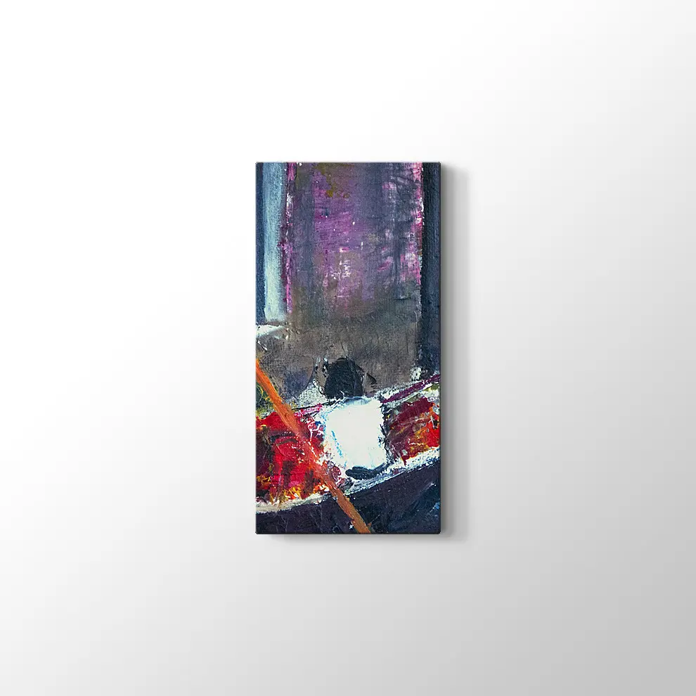 Nehirde Adam Kanvas Tablo