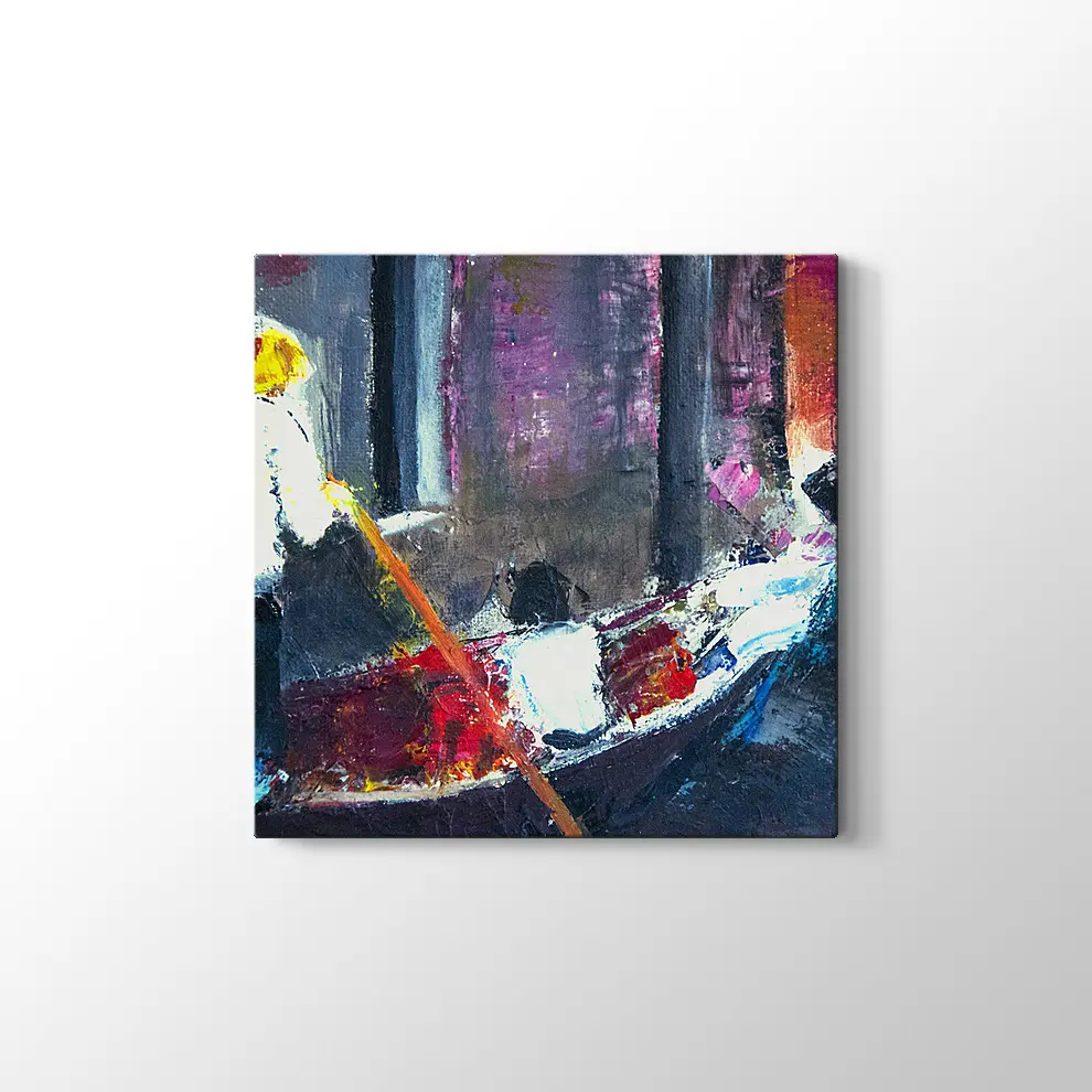 Nehirde Adam Kanvas Tablo