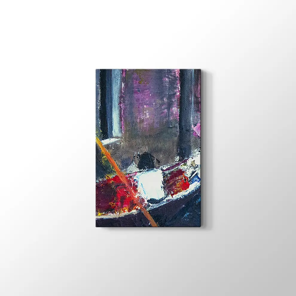 Nehirde Adam Kanvas Tablo