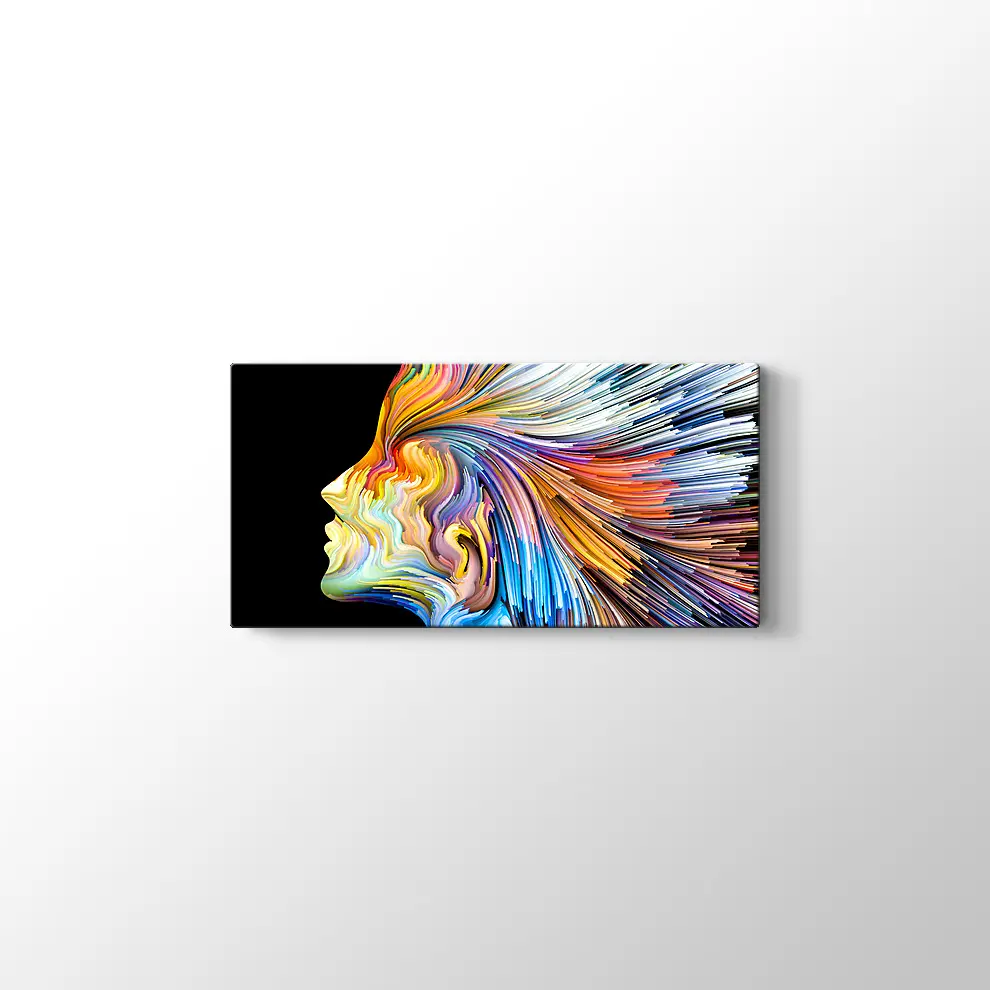 Sanatsal Renklerle İnsan Kanvas Tablo