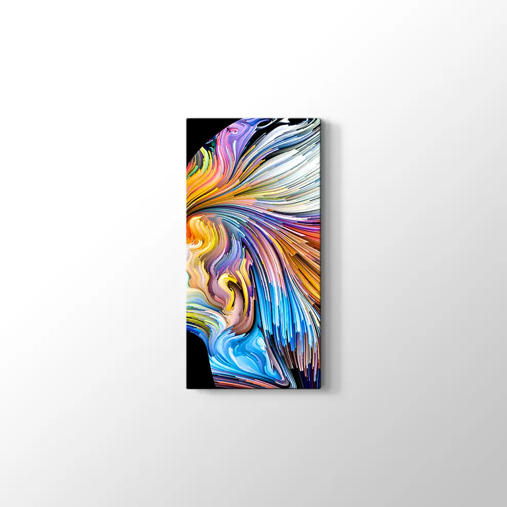 Sanatsal Renklerle İnsan Kanvas Tablo