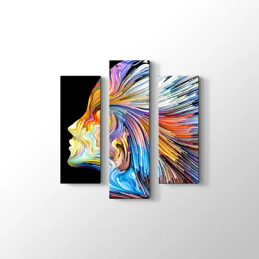 Sanatsal Renklerle İnsan Kanvas Tablo