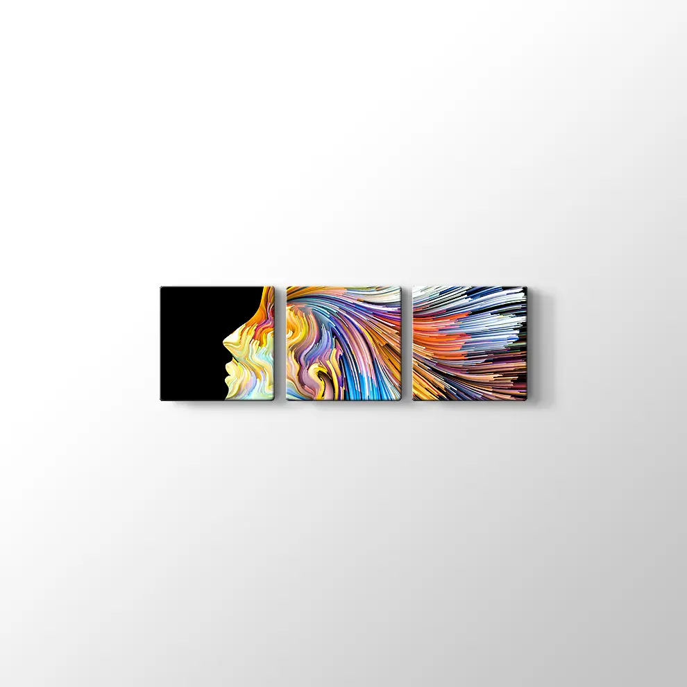 Sanatsal Renklerle İnsan Kanvas Tablo