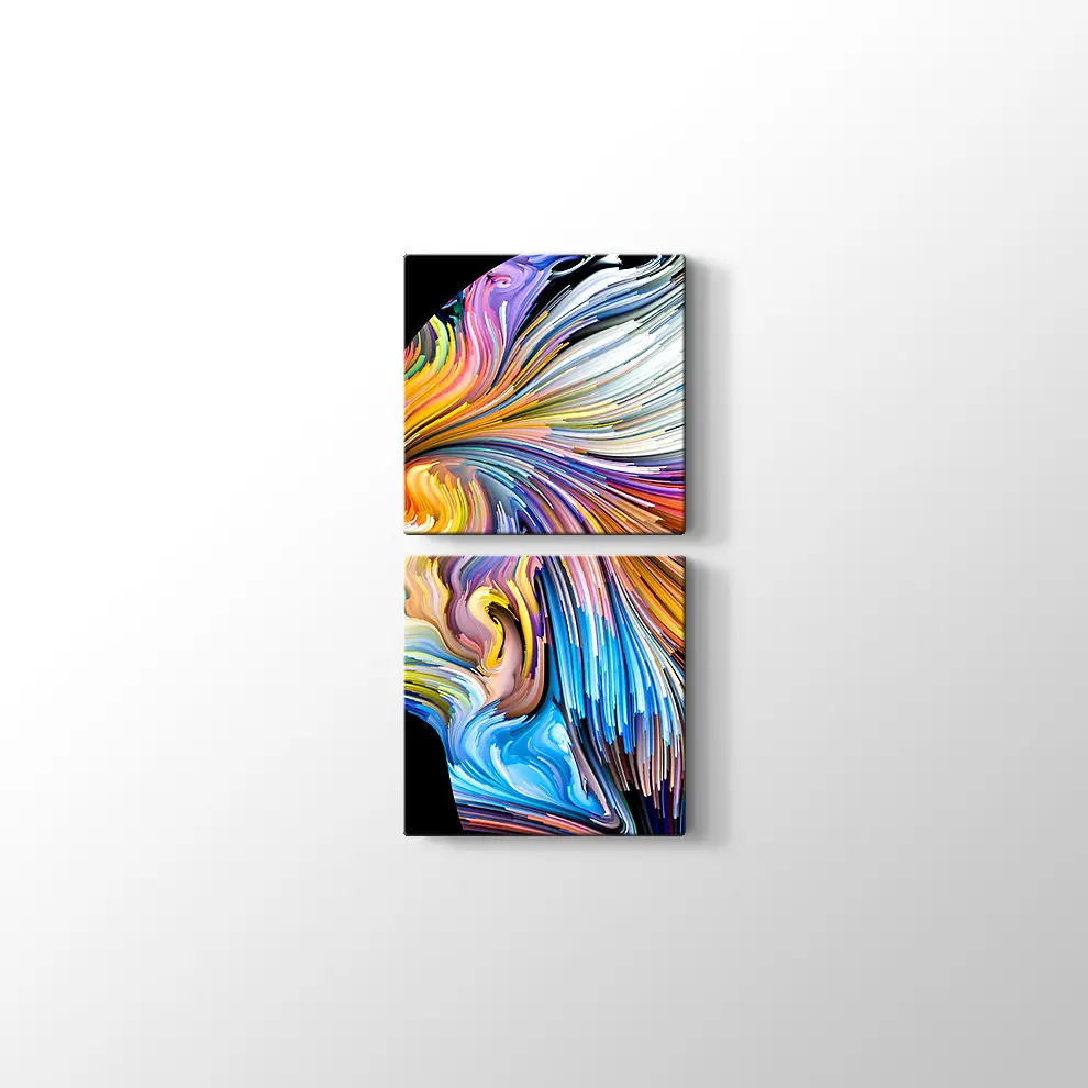 Sanatsal Renklerle İnsan Kanvas Tablo