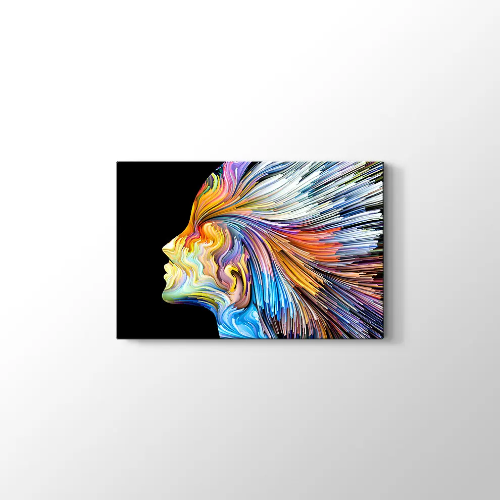 Sanatsal Renklerle İnsan Kanvas Tablo