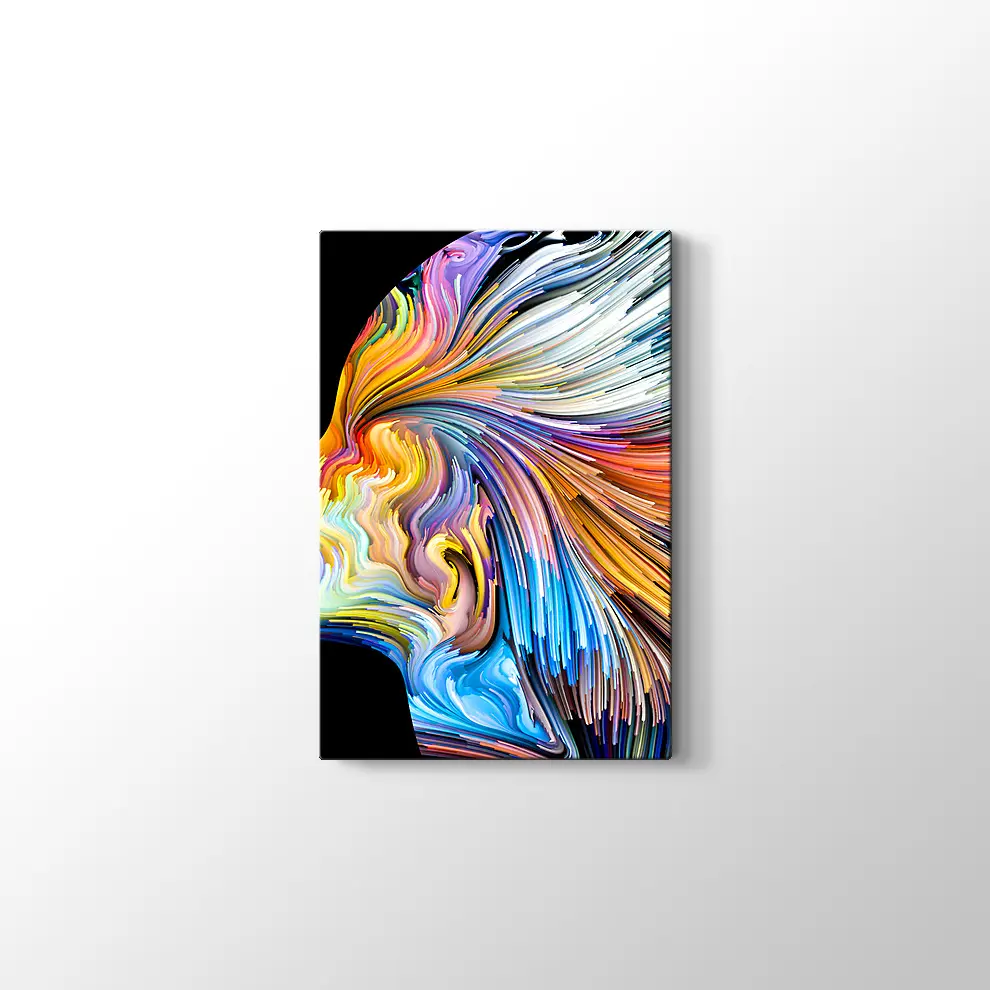 Sanatsal Renklerle İnsan Kanvas Tablo