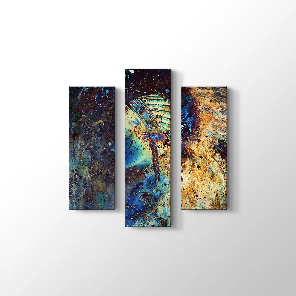 Tüy Başlıklı Kadın Kanvas Tablo