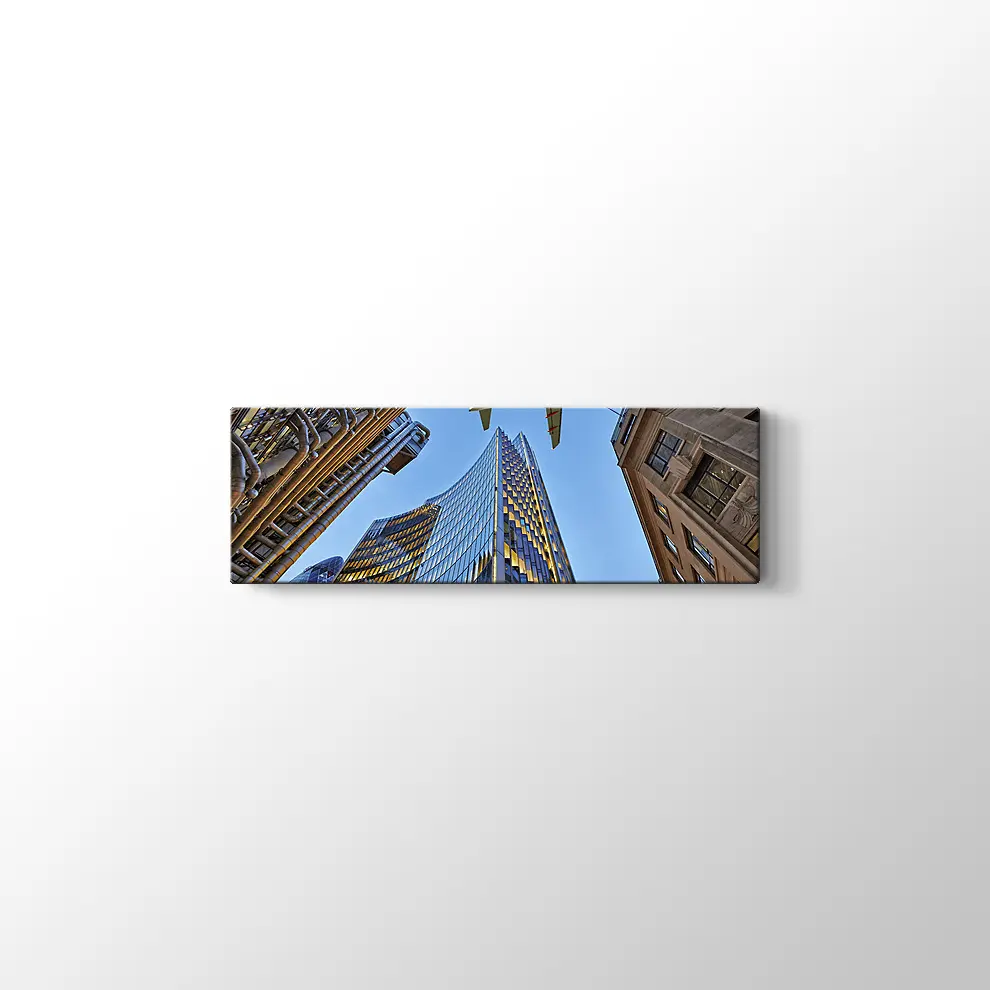 Gökdelenler ve Uçak Kanvas Tablo