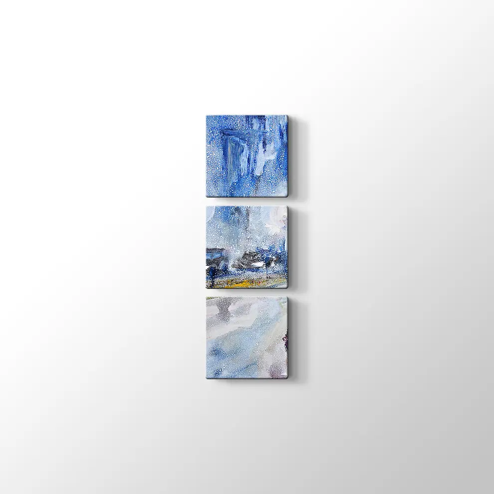 Yağmur ve Arabalar Kanvas Tablo