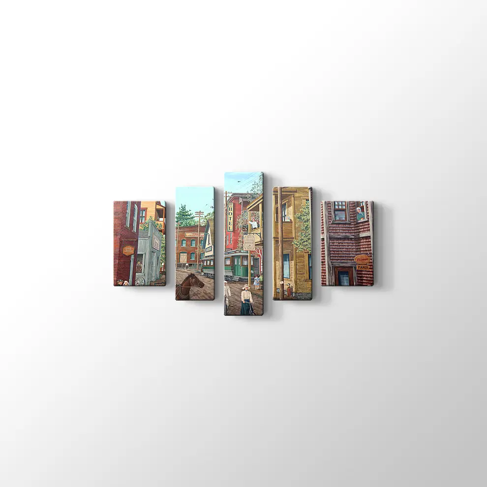 Eski Zaman Kasaba Kanvas Tablo