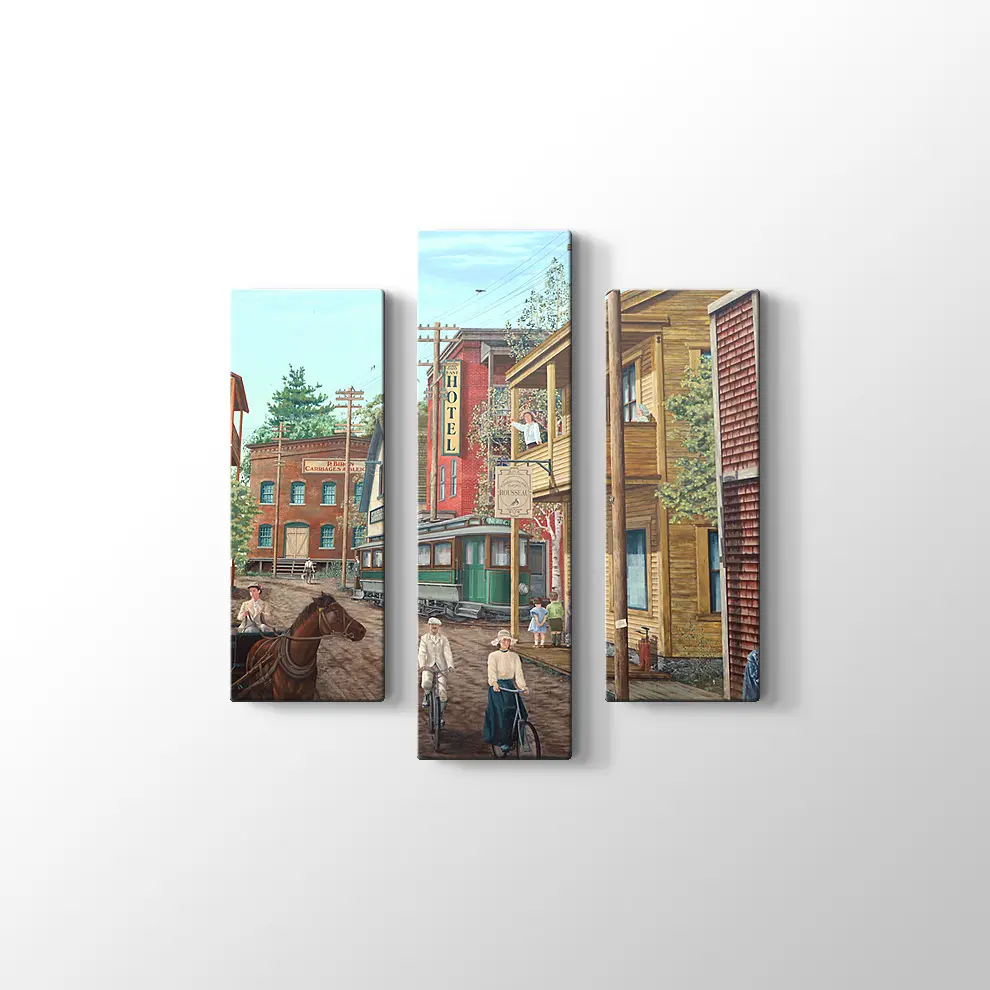 Eski Zaman Kasaba Kanvas Tablo