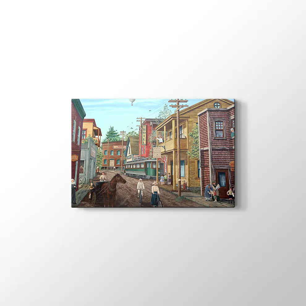 Eski Zaman Kasaba Kanvas Tablo