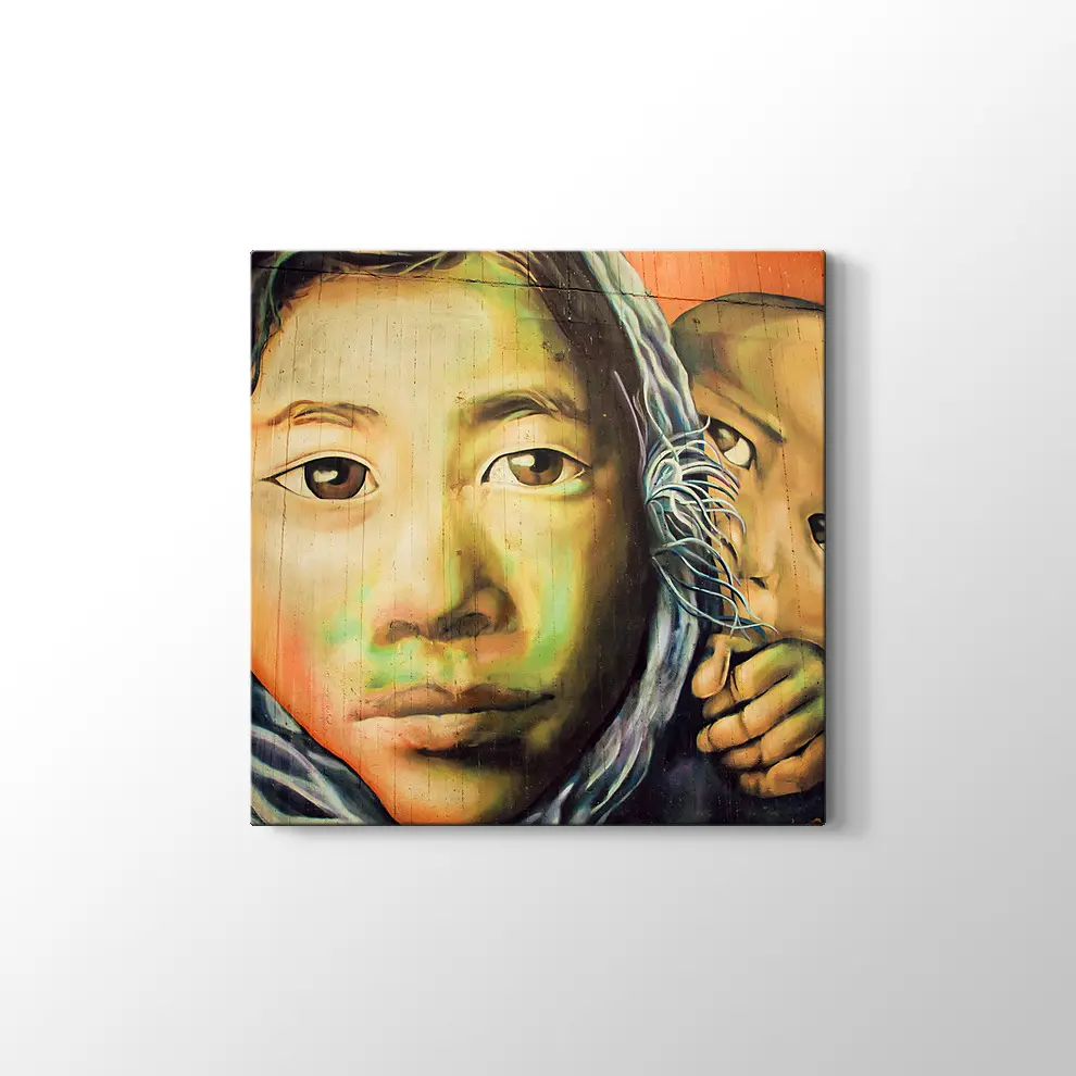 Anne ve Çocuk Kanvas Tablo